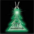Light Up Pendant Necklace - Christmas Tree - Green